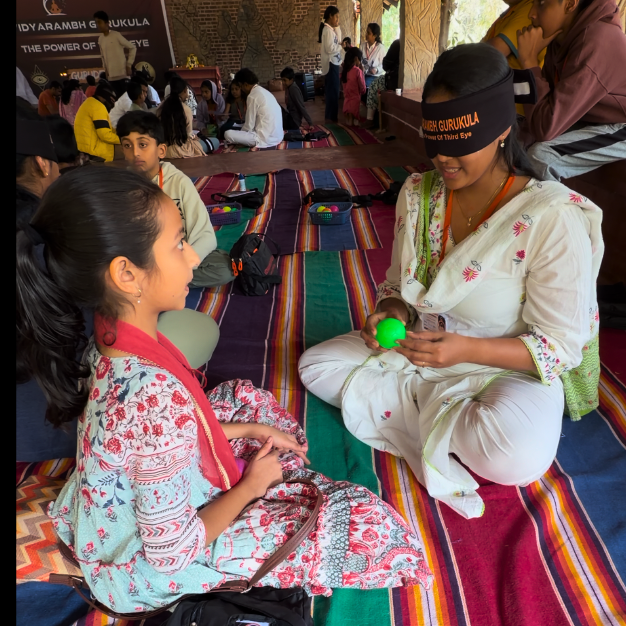 A blindfold demonstration